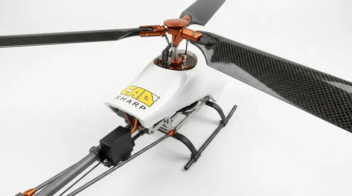 Rendered helicopter visualization