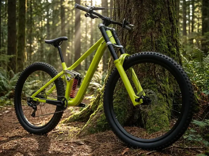 Rendered mountain bike visualization