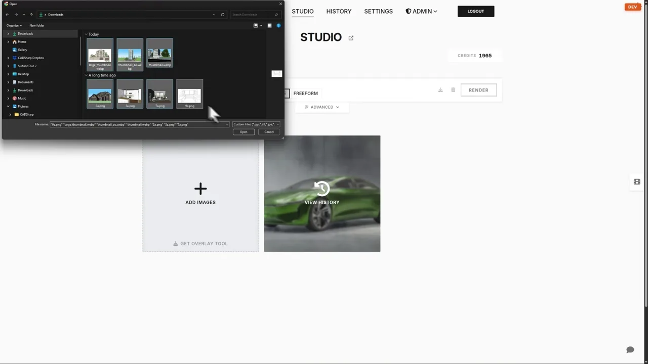 RENDERCAD photorealistic product render demo